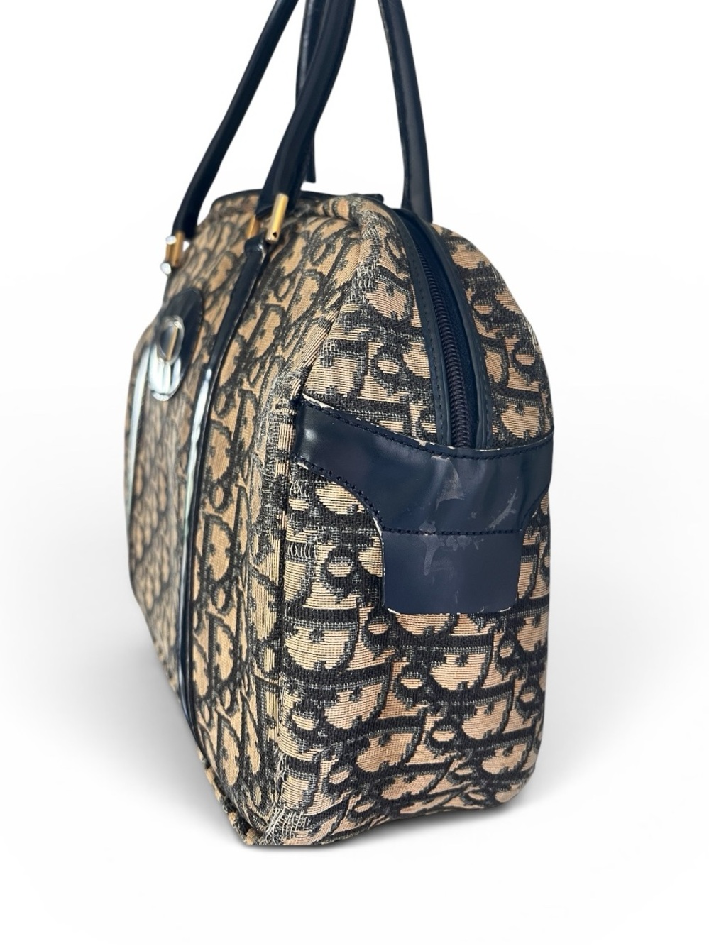 Vintage Christian Dior Trotter Monogram Bowling Bag - Picture 2 of 9